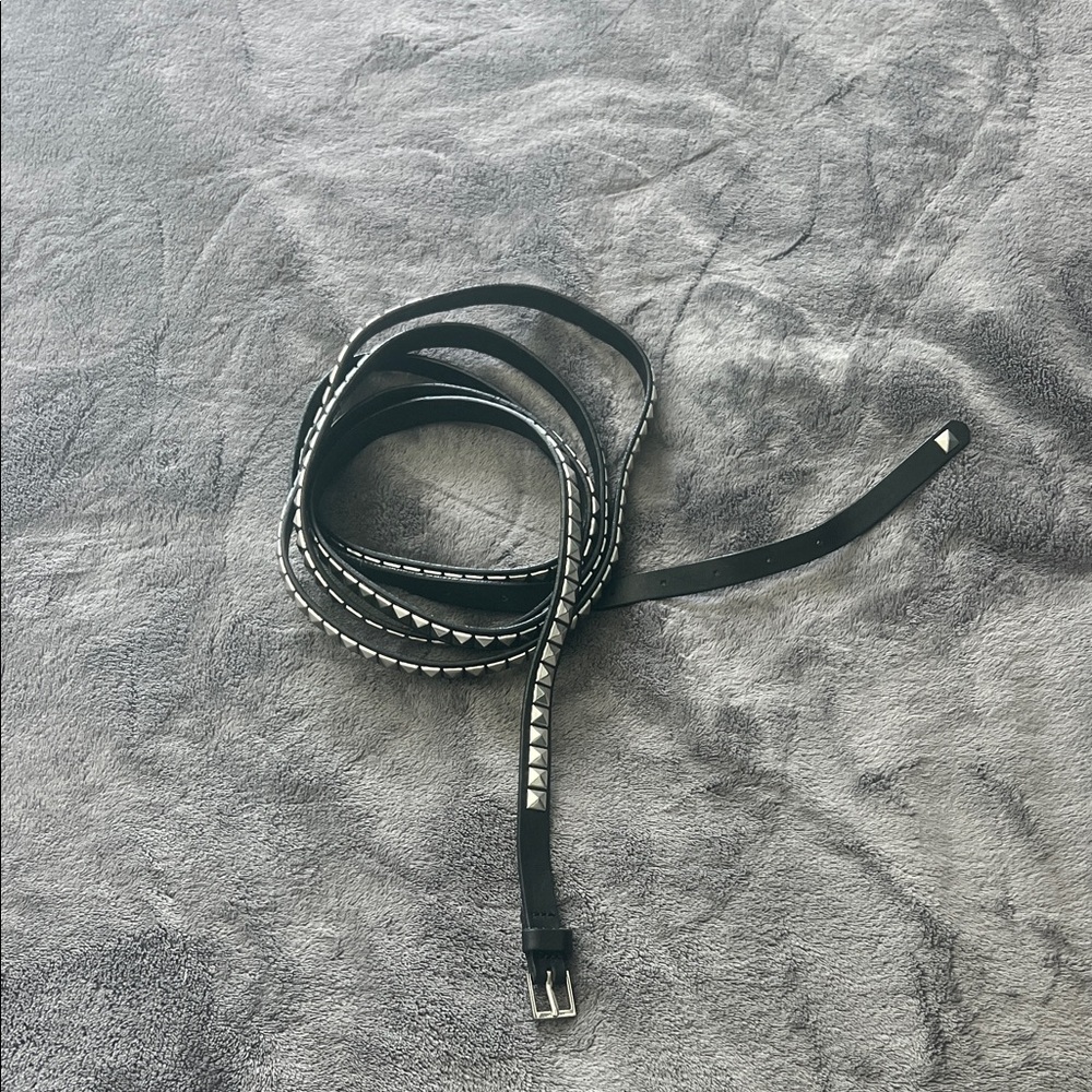 Black Studded Wrap Belt - Women's Fashion Accessory